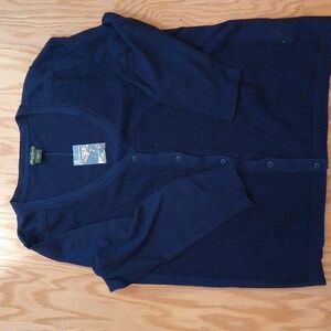 Eddie Bauer Large Tall 3/4 button down sweater